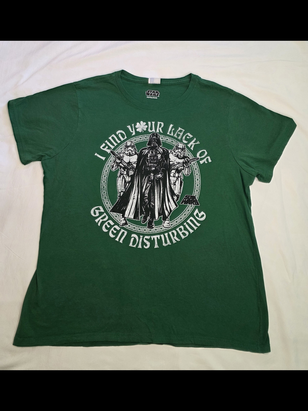 Star Wars Darth Vader St. Patrick's Day Graphic Tee Size XL